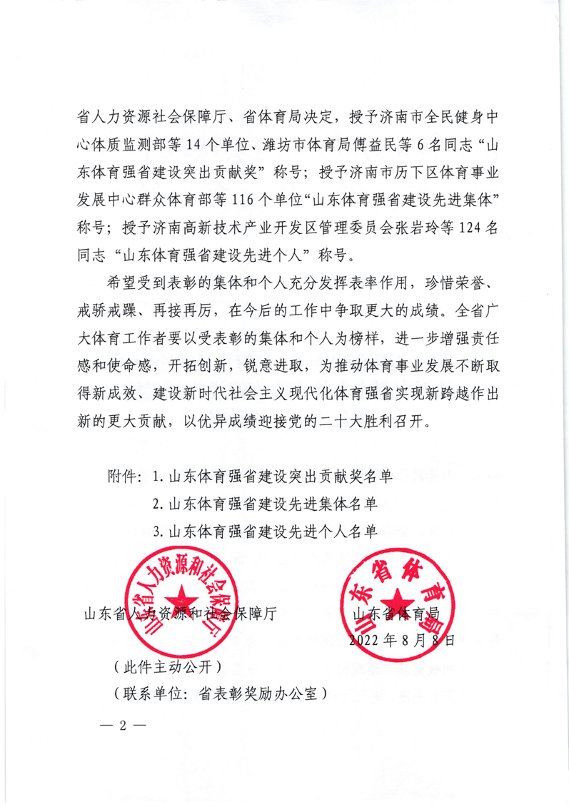 关于表彰山东体育强省建设先进集体和先进个人的通报（鲁人社办发�?022�?5号）_01.png